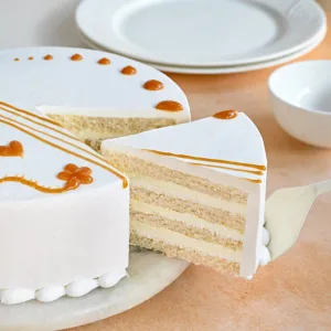Simple Round Shape Vanilla Cake